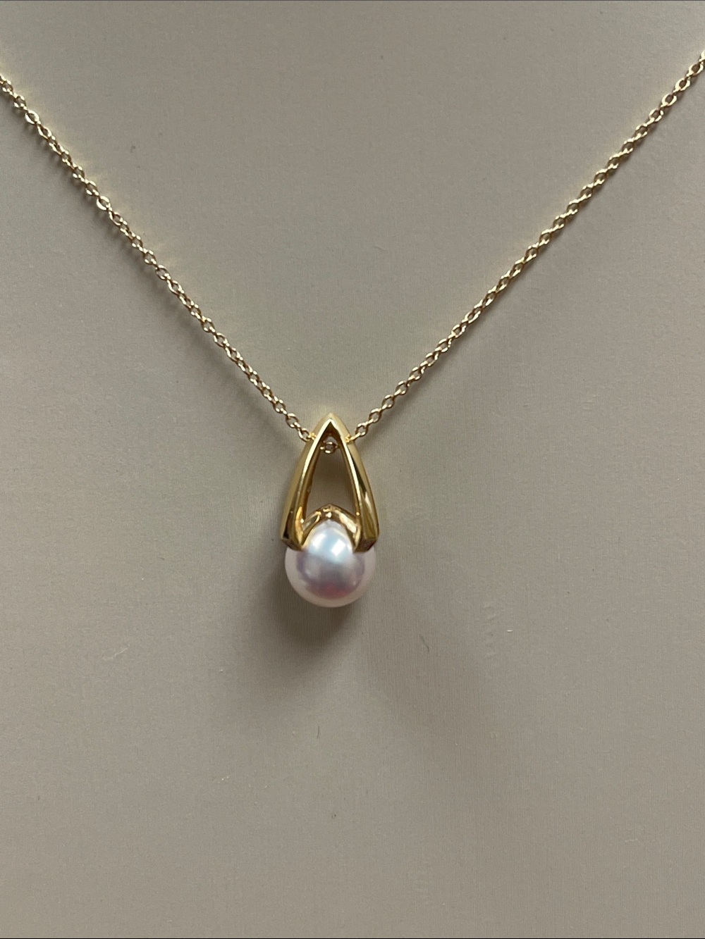 NWOT Mikimoto 18kt Yellow Gold Pearl Drop Necklace